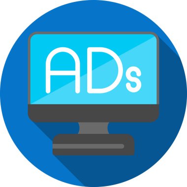 Reklam reklamları simgesi düz stil
