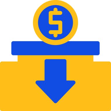 Dolar. Web simgesi basit illüstrasyon