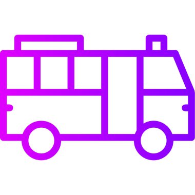 Otobüs. Web simgesi basit illüstrasyon