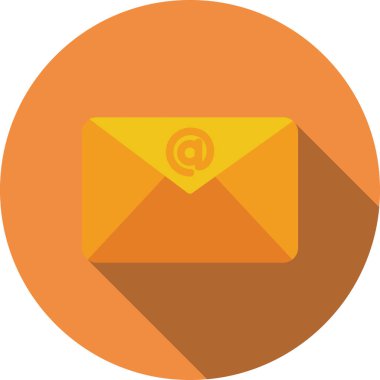 Zarf düz simgesi, vektör illüstrasyonu