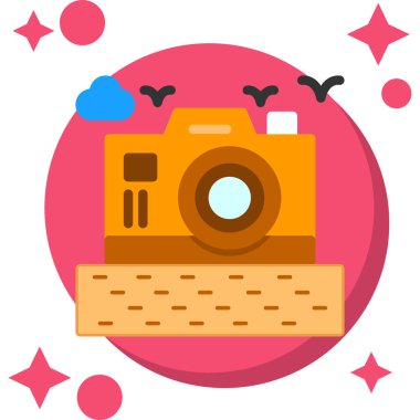 kamera fotoğraf simgesi vektörde