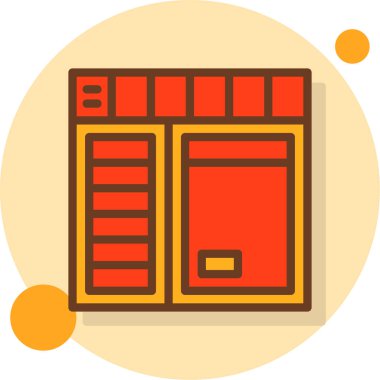 Dolap. Web simgesi basit illüstrasyon