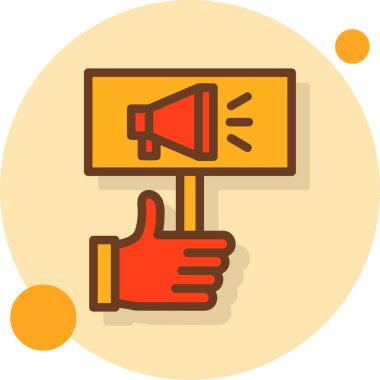 megafon ikonu. Vektör illüstrasyonu