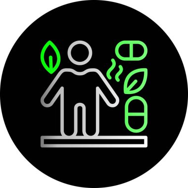 Bir bitki simgesinin vektör illüstrasyonu