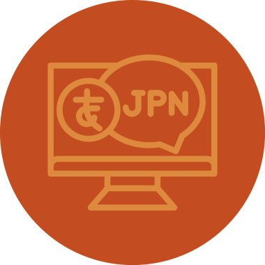 yen simgesinin vektör illüstrasyonu