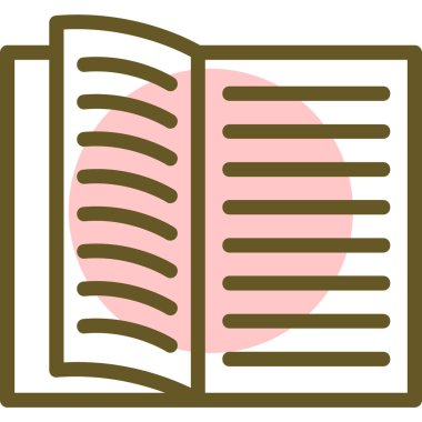 Kitap. Web simgesi basit illüstrasyon