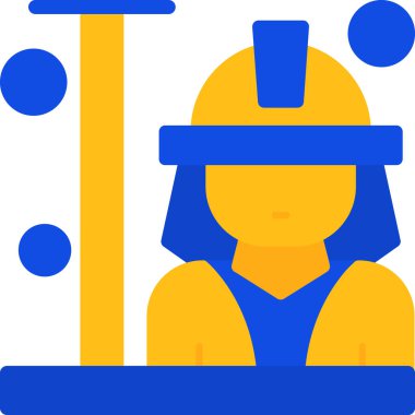 Kadın inşaat işçisi simgesi - taslak biçimi