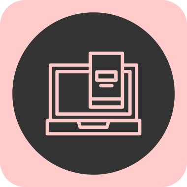 Modern bilgisayarın vektör illüstrasyonu