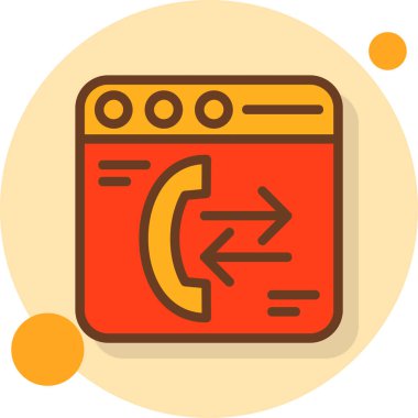 - Telefon. Web simgesi basit illüstrasyon