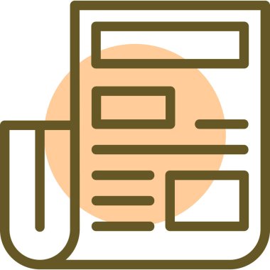 Bir belge simgesinin vektör illüstrasyonu