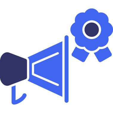 Megafon. Web simgesi basit illüstrasyon