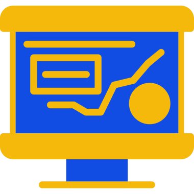 Çevrimiçi alışveriş web simgesi, basit vektör illüstrasyonu