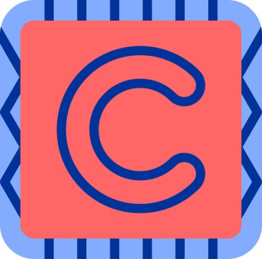 Tek bir c harfinin vektör illüstrasyonu