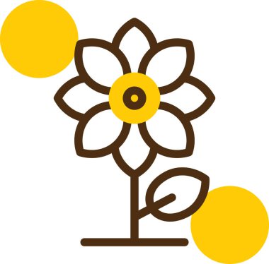 çiçek simgesi vektör illüstrasyonu