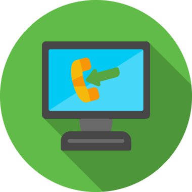 Çağrı merkezi renkli vektör simgesi.