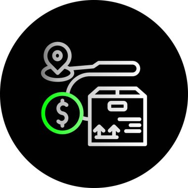 Dolar değişim simgesi modada izole edilmiş arkaplan