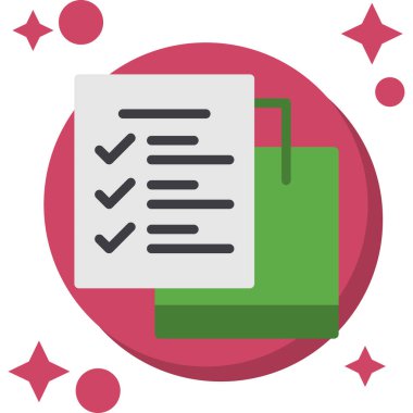 Kontrol listesi. Web simgesi basit illüstrasyon