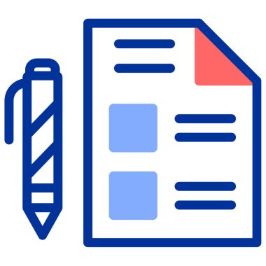 Kalem simgesi vektörü. Taslak sembol. izole resimleme sembolü