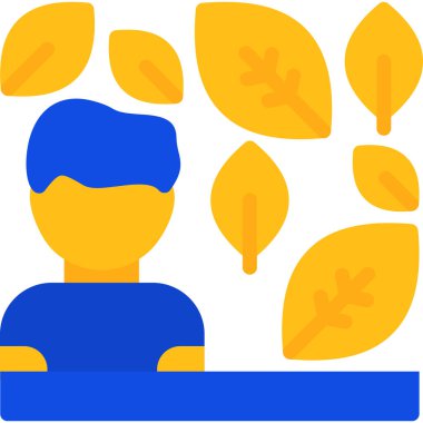 Çiftçi. Web simgesi basit illüstrasyon