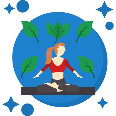 yoga. Egzersiz yapan kadın.