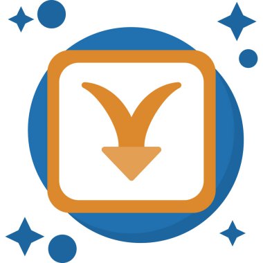 Bir işaret simgesinin vektör illüstrasyonu