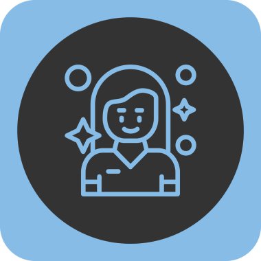 kadın simgesi, özet vektör çizimi tasarımı