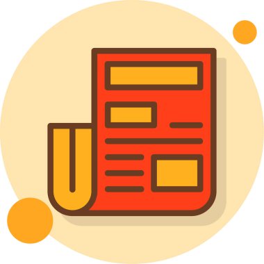 Gazete. Web simgesi basit illüstrasyon