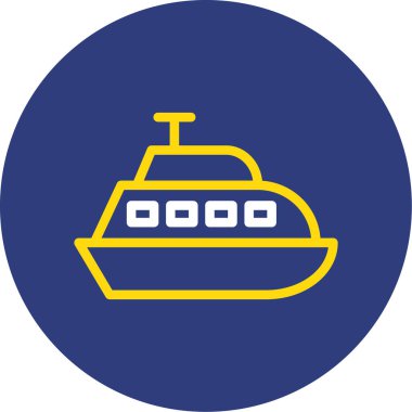 cruise boat web simgesi, basit vektör illüstrasyonu