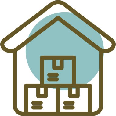 Emlakçı simgesi düz stil