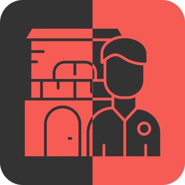 Bina. Web simgesi basit illüstrasyon