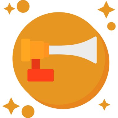 Moda biçiminde megafon simgesi arkaplanda izole