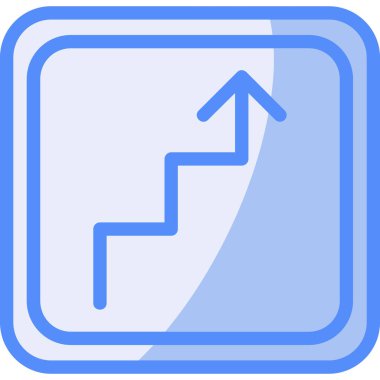 Mavi ve kırmızı bir okun vektör çizimi