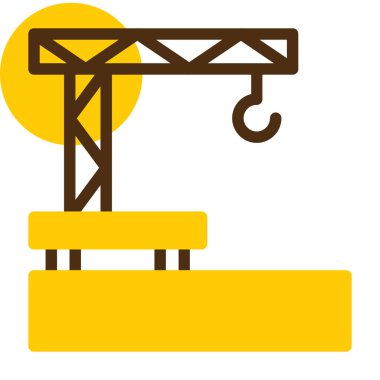 Vinç vinç simgesi düz stil