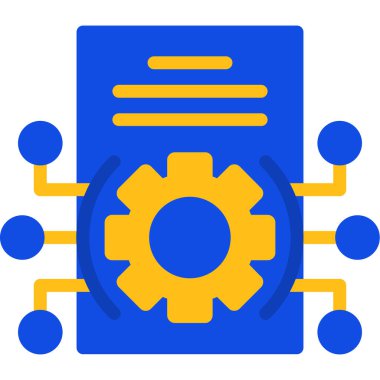 dişli ağ simgesi vektör çizimi tasarımı