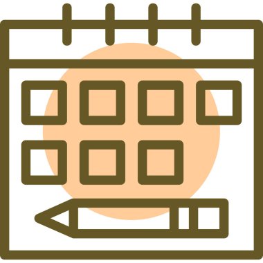 Takvim. Web simgesi basit illüstrasyon