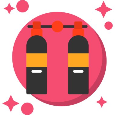 Bira şişeleri düz simgesi