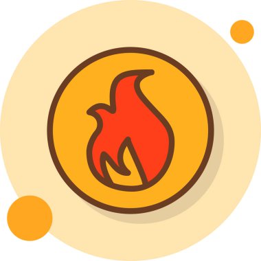 Yangın. Web simgesi basit illüstrasyon