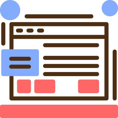 Web sayfası ikon vektör illüstrasyonu