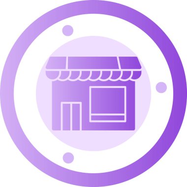 Bir alışveriş merkezi simgesinin vektör çizimi