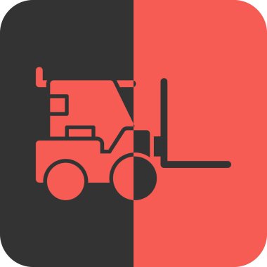 Traktör ikon vektör illüstrasyonu