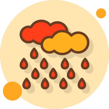 Hava durumu. Web simgesi basit illüstrasyon