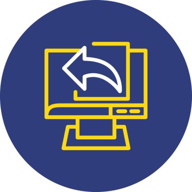 Modern dizüstü bilgisayar simgesinin vektör illüstrasyonu