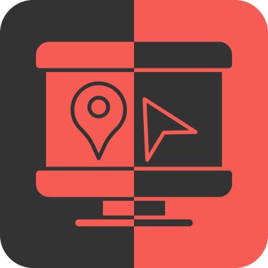 vektör illüstrasyonu, konum pin simgesi tasarımı