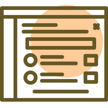 Belge. Web simgesi basit illüstrasyon