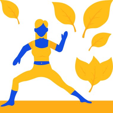 Bir adam spor egzersizleri yapıyor. düz vektör.