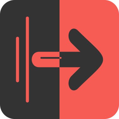 ok yönü gezinme simgesi ana hat biçiminde