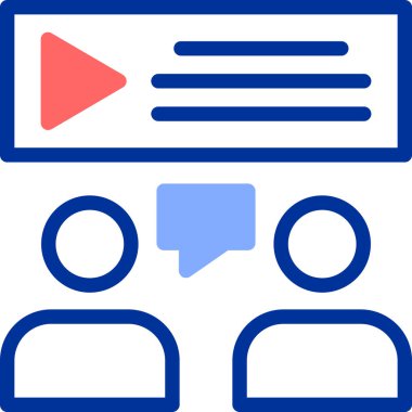 video. Web simgesi basit illüstrasyon