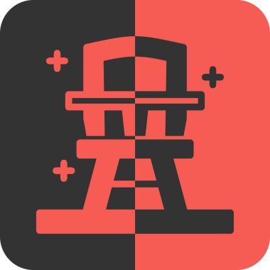 Çin bayraklı bir evin vektör simgesi