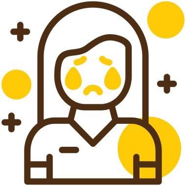 Kadın. Web simgesi basit illüstrasyon