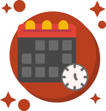 Takvim simgesi, vektör çizimi